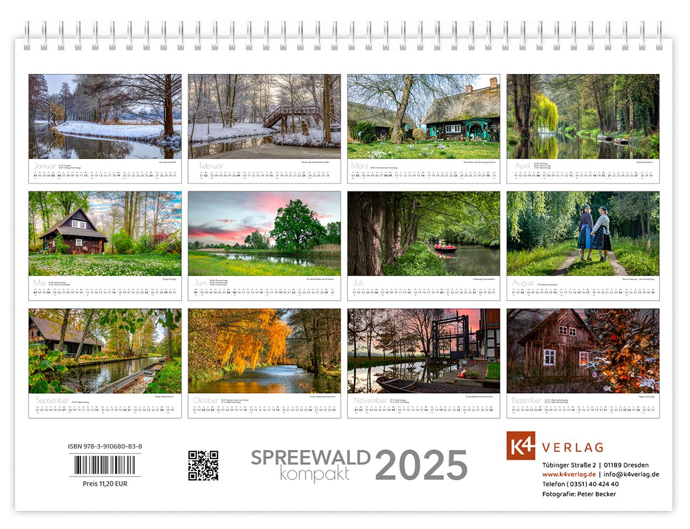 Kalender Spreewald kompakt - Peter Becker 2025