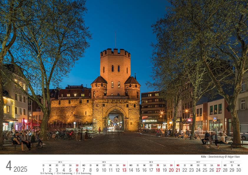 Köln 2025 Bildkalender A4 quer, spiralgebunden