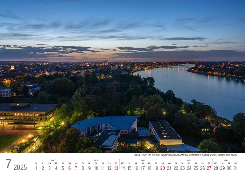 Bonn 2025 Bildkalender A4 quer, spiralgebunden