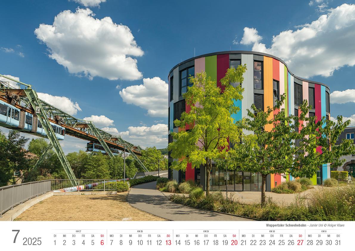 Wuppertaler Schwebebahn 2025 Bildkalender A3 Spiralbindung