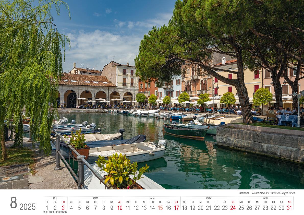 Gardasee 2025 Bildkalender A3 cm quer, spiralgebunden