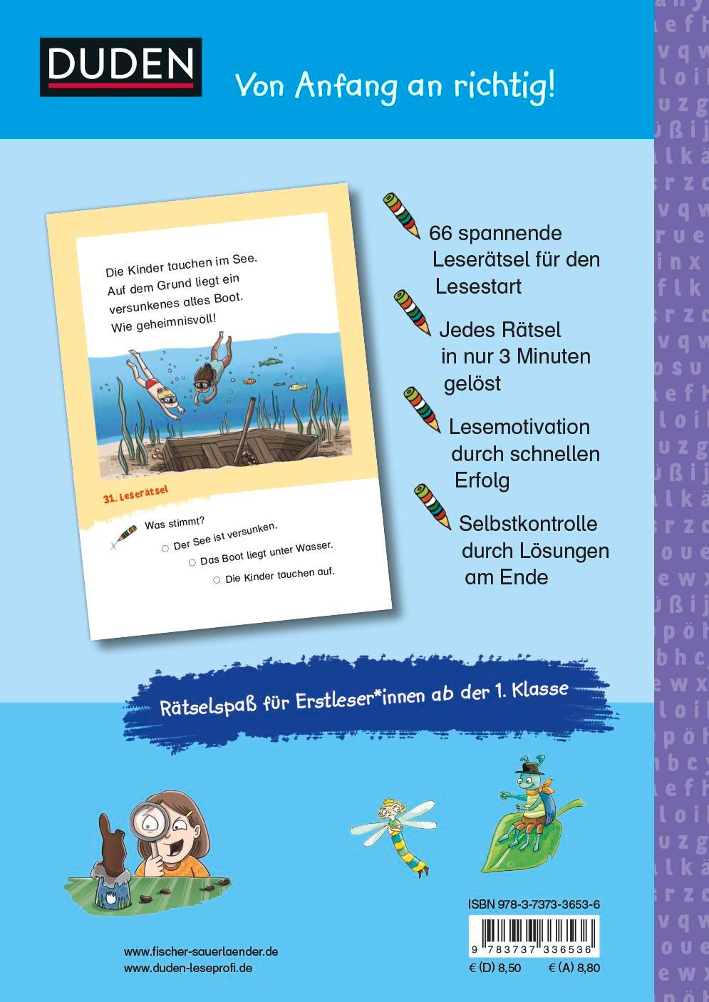 Duden Leseprofi - Spannende Leserätsel zum Schulstart: Abenteuer und Magie, 1. Klasse