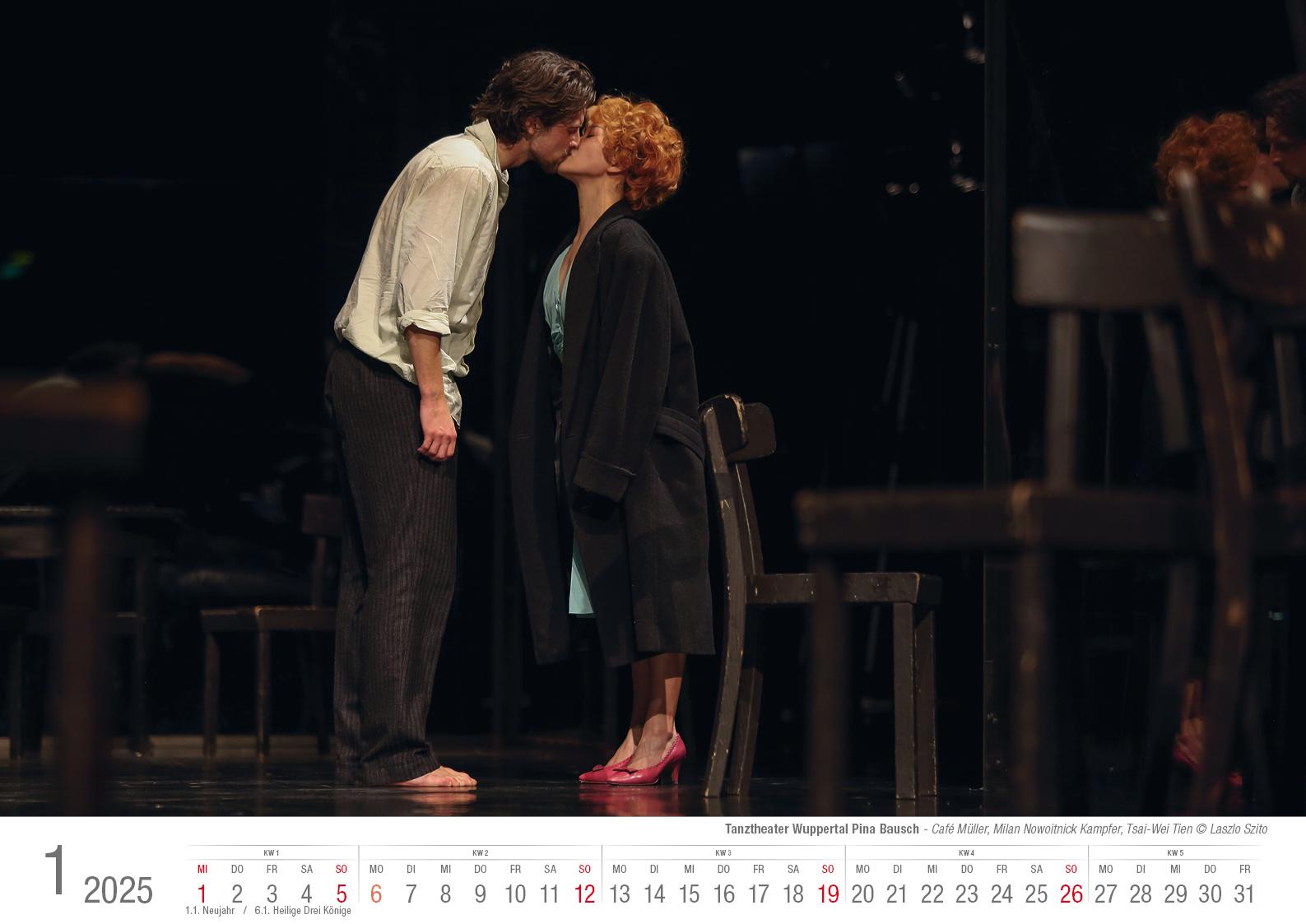 Tanztheater Wuppertal Pina Bausch 2025 Bildkalender A3 Spiralbindung