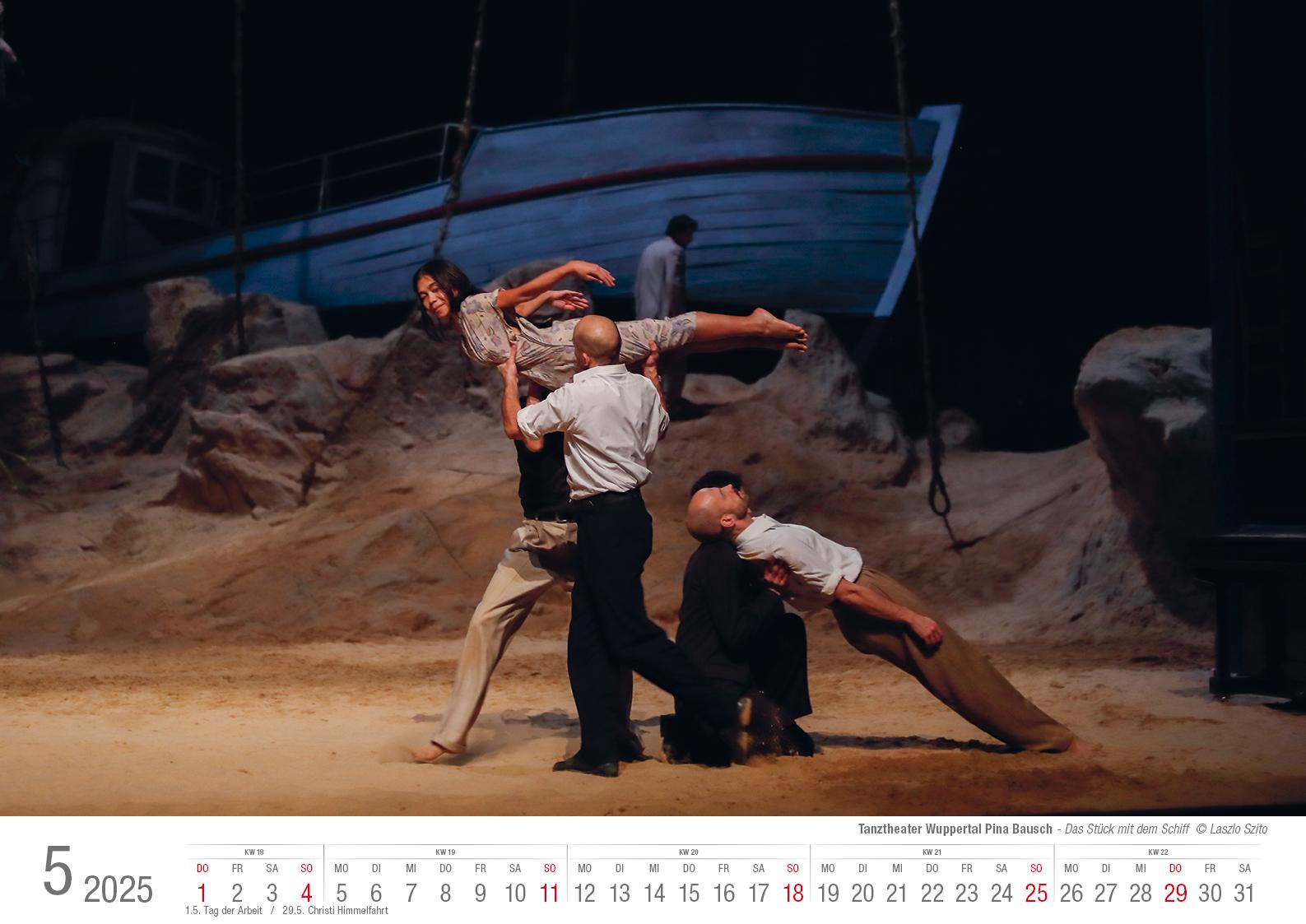 Tanztheater Wuppertal Pina Bausch 2025 Bildkalender A3 Spiralbindung