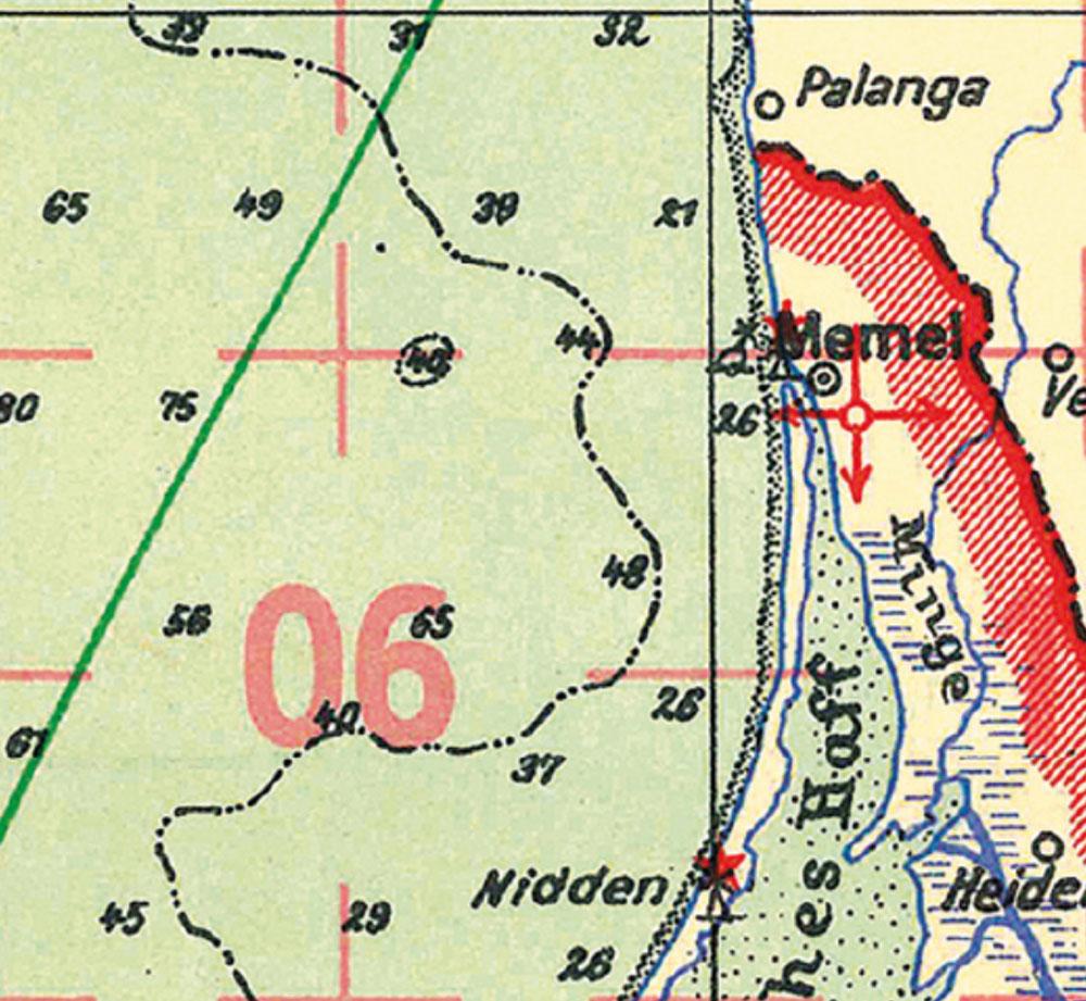 LUFT-NAVIGATIONSKARTE: Ostsee-Ostseeländer 1940 (Plano)