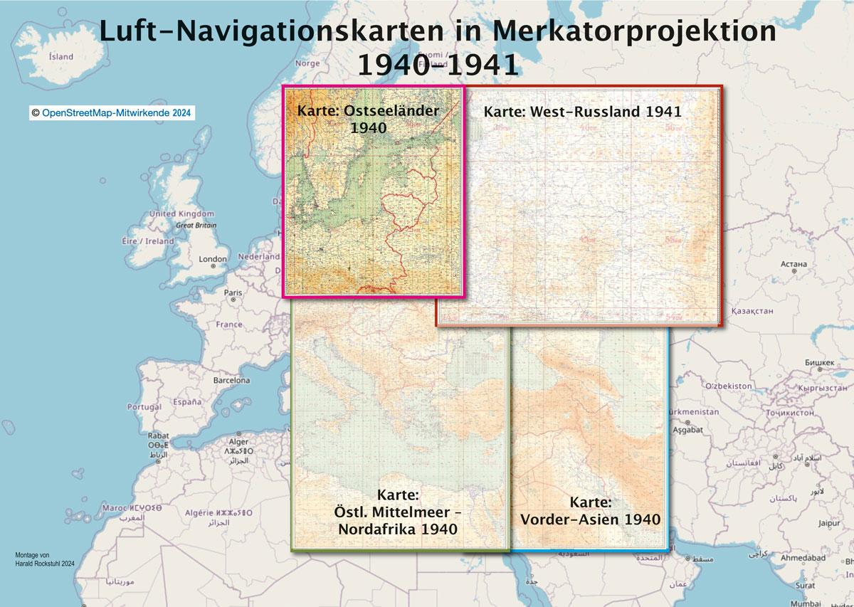 LUFT-NAVIGATIONSKARTE: Ostsee-Ostseeländer 1940 (Plano)