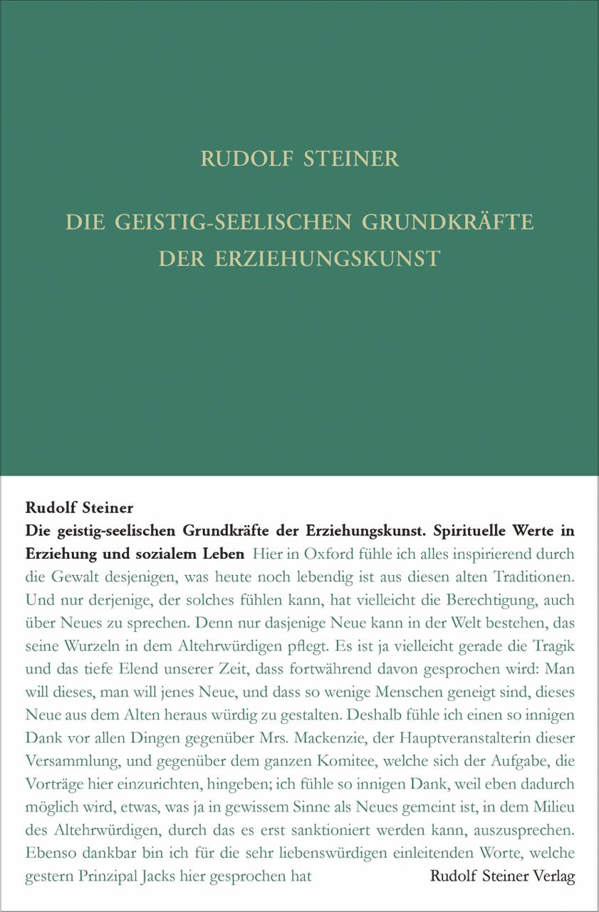 Die geistig-seelischen Grundkräfte der Erziehungskunst