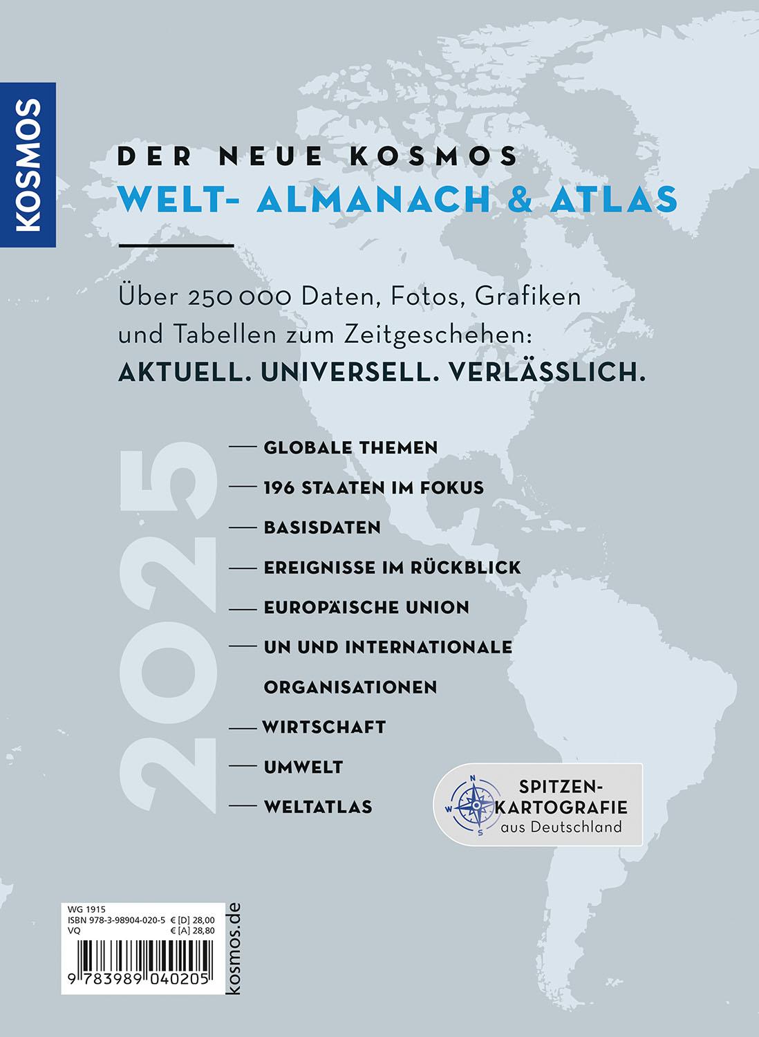 Der neue Kosmos Welt-Almanach & Atlas 2025