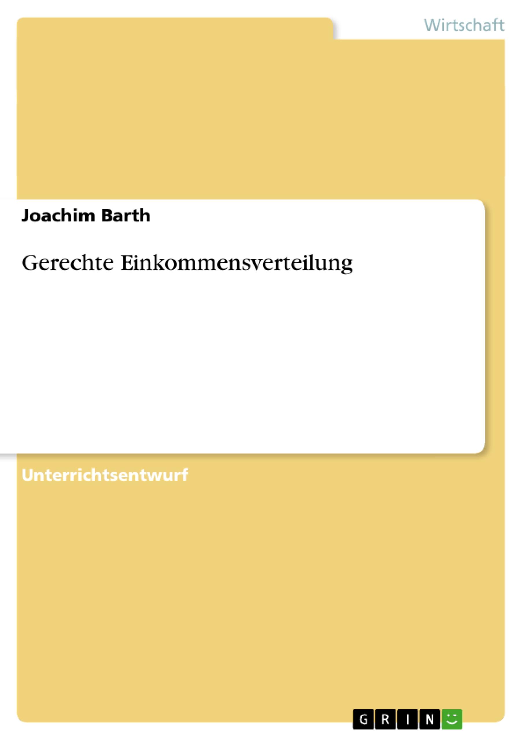 Gerechte Einkommensverteilung