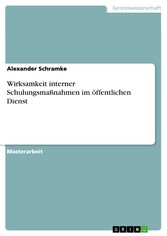 Wirksamkeit interner Schulungsmaßnahmen im öffentlichen Dienst