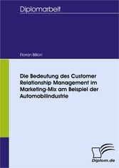 Die Bedeutung des Customer Relationship Management im Marketing-Mix am Beispiel der Automobilindustrie