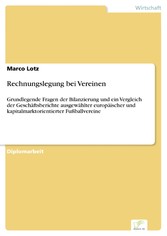 Rechnungslegung bei Vereinen