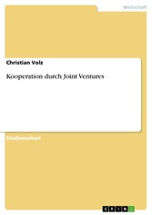 Kooperation durch Joint Ventures