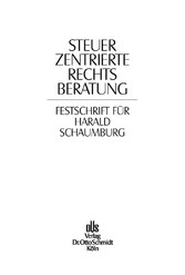 Steuerzentrierte Rechtsberatung