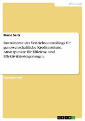 Instrumente des Vertriebscontrollings für genossenschaftliche Kreditinstitute. Ansatzpunkte für Effizienz- und Effektivitätssteigerungen.