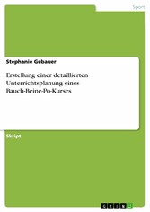 Erstellung einer detaillierten Unterrichtsplanung eines Bauch-Beine-Po-Kurses