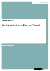 On few similarities in Plato and Talmud