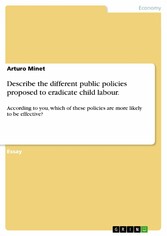 Describe the different public policies proposed to eradicate child labour.