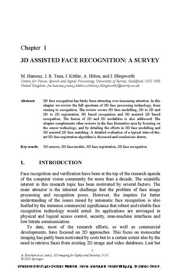 3D Imaging for Safety and Security