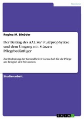 Der Beitrag des AAL zur Sturzprophylaxe und dem Umgang mit Stürzen Pflegebedürftiger