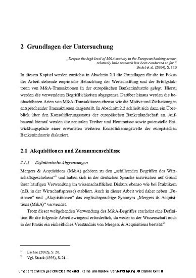 Erfolgreiche M&A-Transaktionen in der europäischen Bankenindustrie