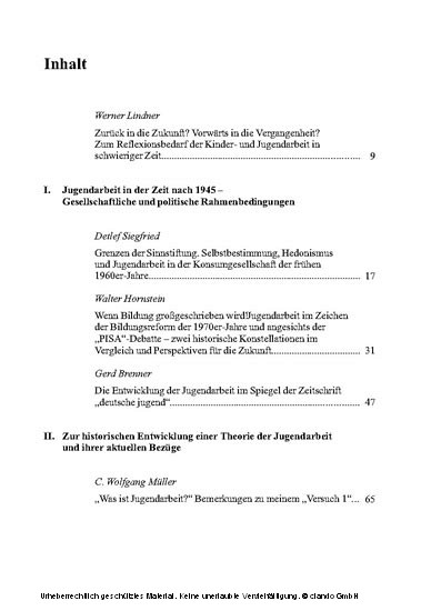 1964 - 2004: Vierzig Jahre Kinder- und Jugendarbeit in Deutschland