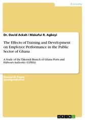 The Effects of Training and Development on Employee Performance in the Public Sector of Ghana