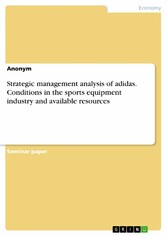 Strategic management analysis of adidas. Conditions in the sports equipment industry and available resources