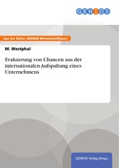 Evaluierung von Chancen aus der internationalen Aufspaltung eines Unternehmens