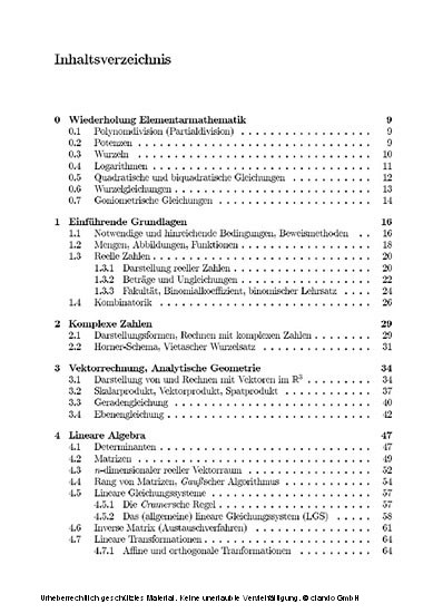 Aufgabensammlung der höheren Mathematik