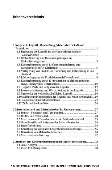 Integrierte Materialwirtschaft und Logistik