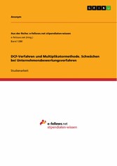 DCF-Verfahren und Multiplikatormethode. Schwächen bei Unternehmensbewertungsverfahren