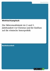 Die Sklavenaufstände im 2. und 1. Jahrhundert vor Christus und ihr Einfluss auf die römische Innenpolitik