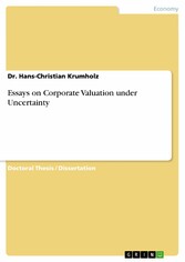 Essays on Corporate Valuation under Uncertainty