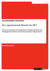 Der organisationale Wandel des IWF