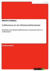 Lobbyismus in der Ministerialbürokratie