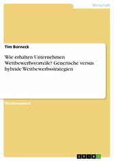 Wie erhalten Unternehmen Wettbewerbsvorteile? Generische versus hybride Wettbewerbsstrategien