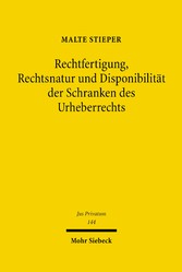 Rechtfertigung, Rechtsnatur und Disponibilität der Schranken des Urheberrechts