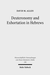 Deuteronomy and Exhortation in Hebrews