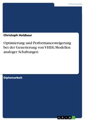 Optimierung und Performancesteigerung bei der Generierung von VHDL-Modellen analoger Schaltungen