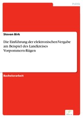 Die Einführung der elektronischen Vergabe am Beispiel des Landkreises Vorpommern-Rügen