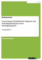 Umsetzung der ILB-Methode. Diagnose und Trainingsplanung für einen Trainingsbeginner