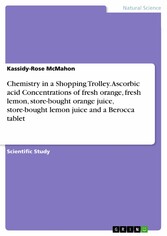 Chemistry in a Shopping Trolley. Ascorbic acid Concentrations of fresh orange, fresh lemon, store-bought orange juice, store-bought lemon juice and a Berocca tablet