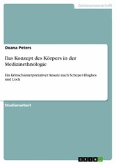 Das Konzept des Körpers in der Medizinethnologie