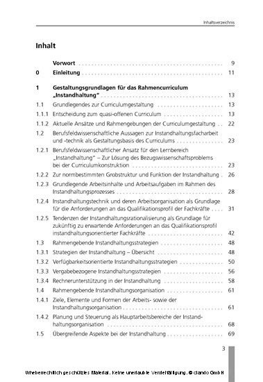 Rahmencurriculum Instandhaltung