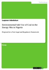 Environmental Safe Use of Coal in the Energy Mix in Nigeria