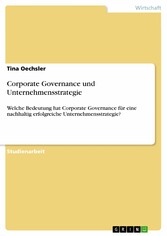 Corporate Governance und Unternehmensstrategie