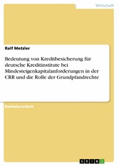 Bedeutung von Kreditbesicherung für deutsche Kreditinstitute bei Mindesteigenkapitalanforderungen in der CRR und die Rolle der Grundpfandrechte