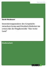 Inszenierungsanalyse des Gesprächs zwischen Genia und Friedrich Hofreiter im ersten Akt der Tragikomödie 'Das weite Land'