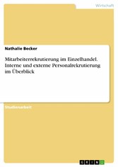 Mitarbeiterrekrutierung im Einzelhandel. Interne und externe Personalrekrutierung im Überblick